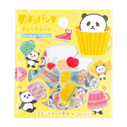 Wolrld Craft Panda Bear Sticker Animal Retro Food Stationery
