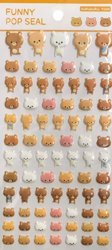 Wolrld Craft Sticker bear Animal Stationery Character Sticker Sticker Decoration